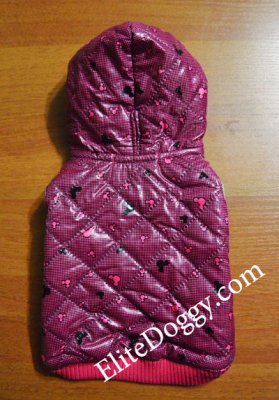 Розовая куртка для собак, размер S